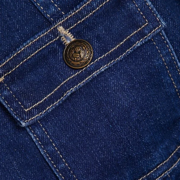 NWOT L’AGENCE Yari Collarless Jean Jacket in color Bishop MSRP $498 (XXS) - Picture 10 of 14